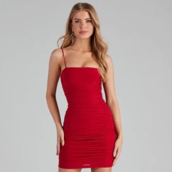 Level Up Ruched Homecoming Dress - Picture 1 of 1